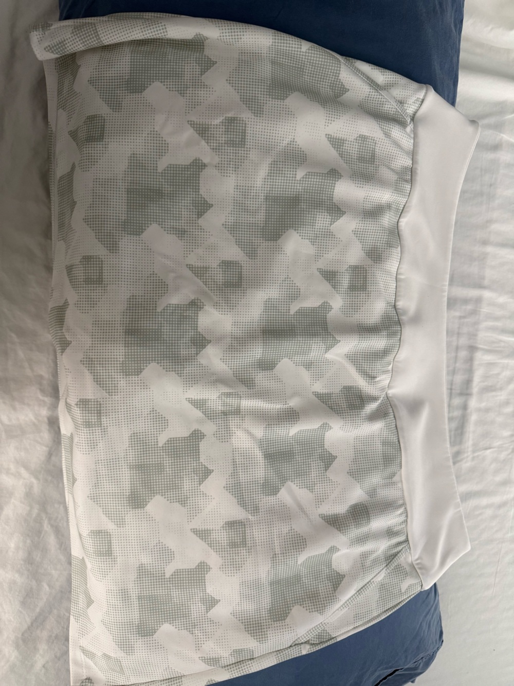 adidas White and Light Gray Pixelated Skirt